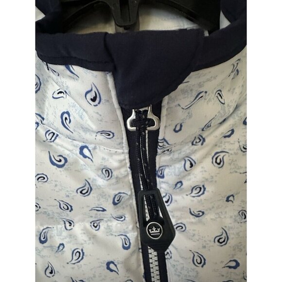 COPY - Peter Millar Fuse Hybrid Vest Med Tossed Paisley White/Navy zippered NWT… - Picture 5 of 8
